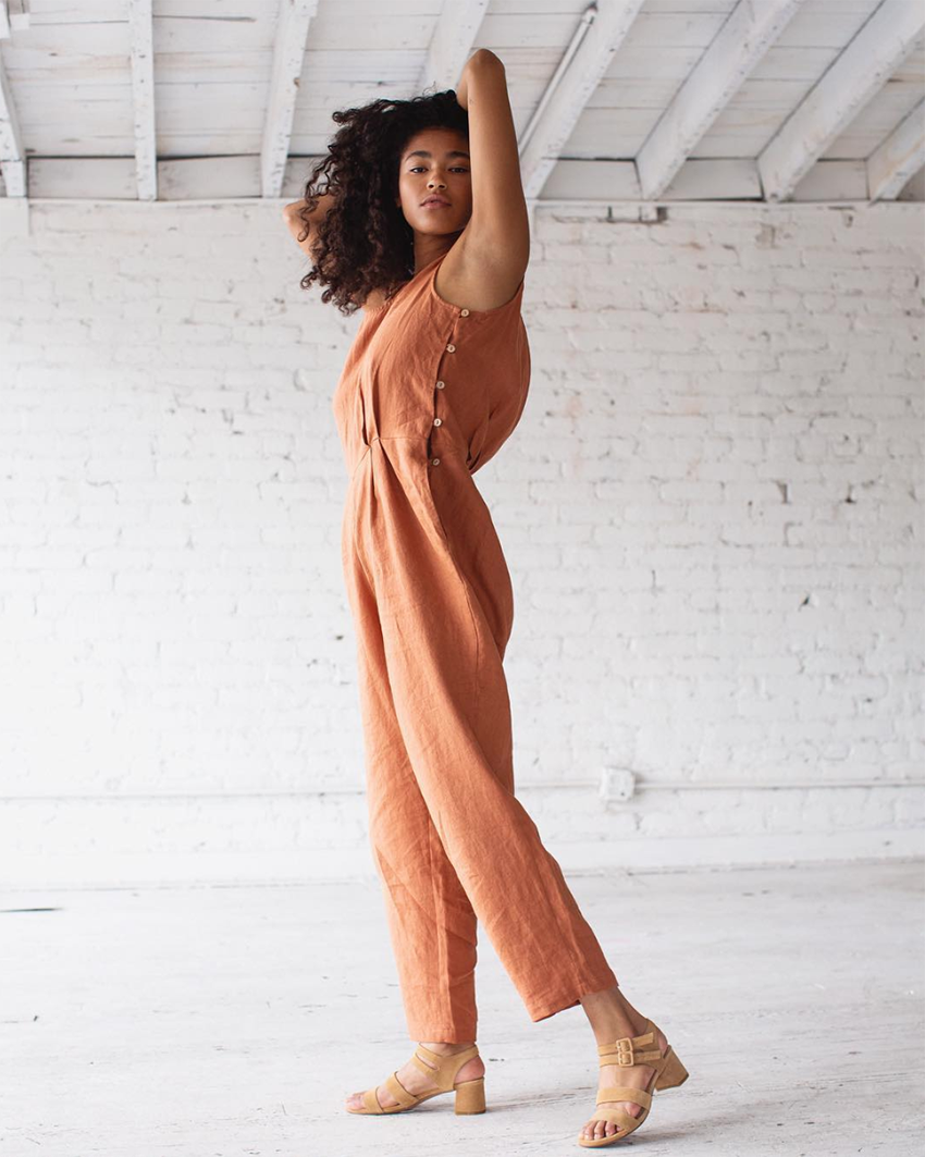 Linen Wrap Jumpsuit