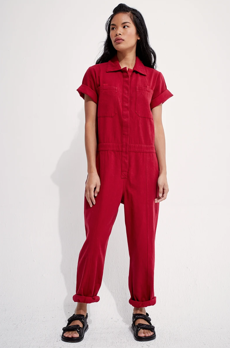 red jumpsuit from backbeatco