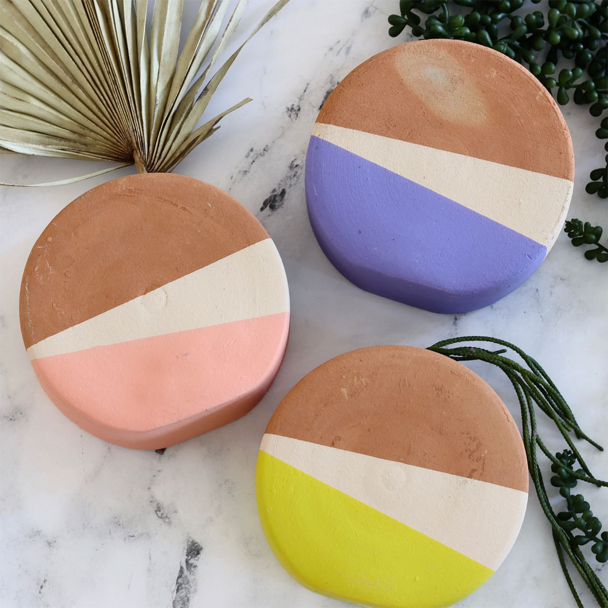 colorblocked planters