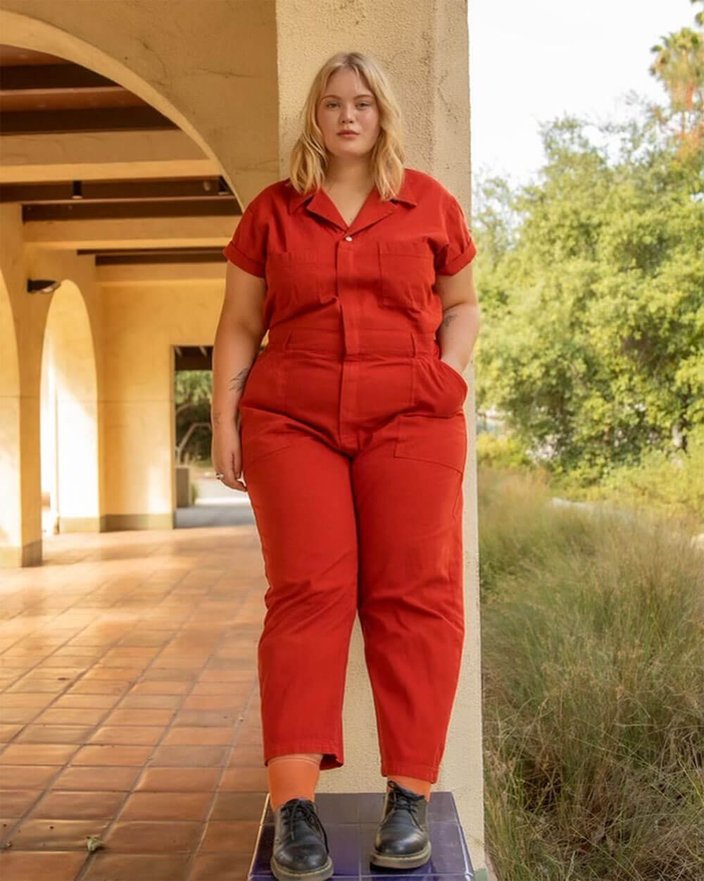 big bud press red jumpsuit