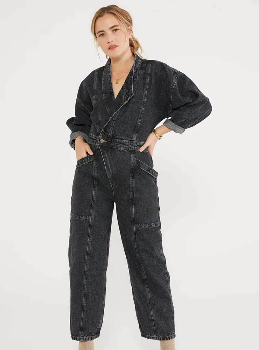 etica denim utility jumpsuit