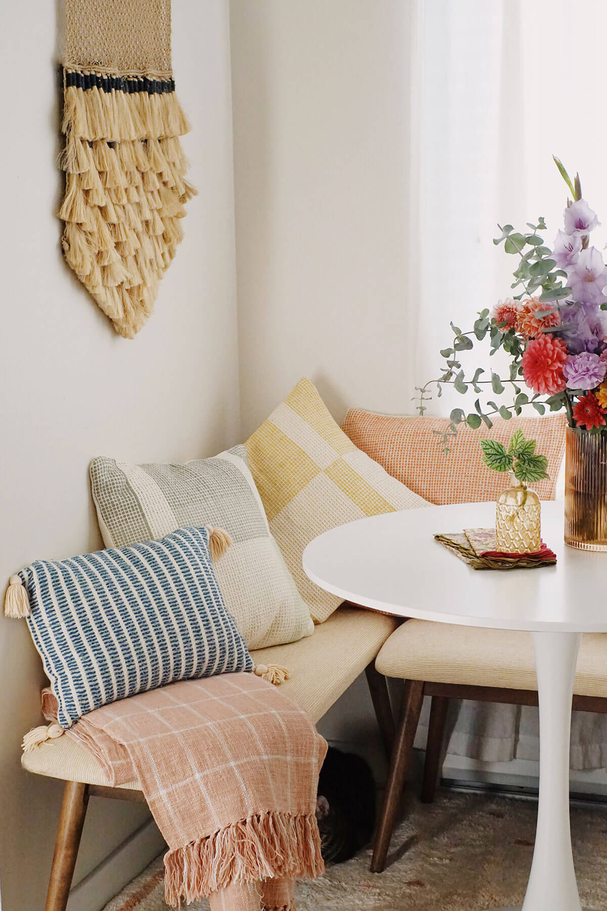 pillows for kitchen breakfast nook