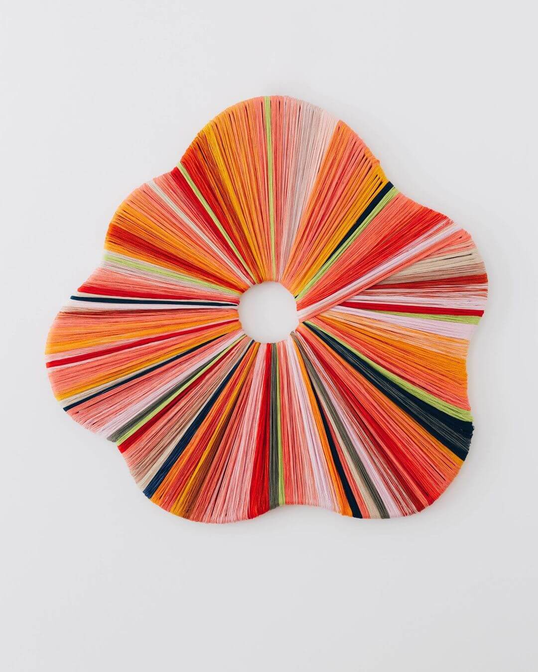 tammykanat.com beautiful flower rainbow weaving wall art