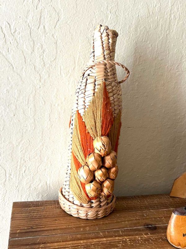 vintage wicker wine bottle holder from etsy